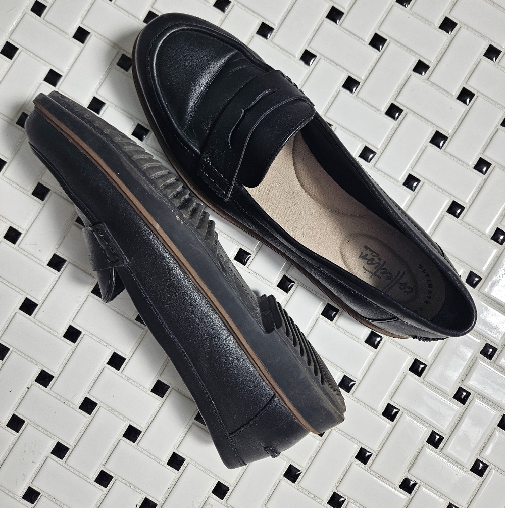 Clarks Leather Loafers, Sz 9